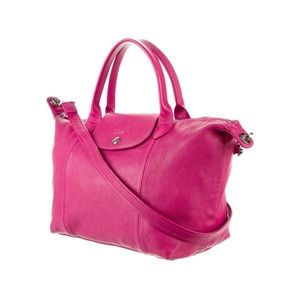 Longchamp Le Pliage Cuir Leather Shoulder Bag